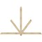 Ekena Millwork Kennewick Rough Sawn Timber Gable Bracket, Douglas Fir, 96"W x 64"H x 4"D x 4"F, 16/12 Pitch GBW096X64X0404KEN00RDF - alternate 1